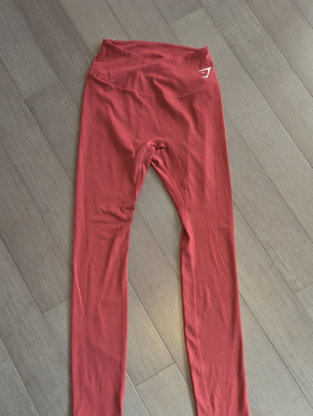 Gymshark High-Waist Leggings in Rust Red